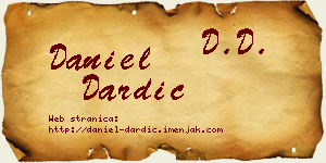 Daniel Dardić vizit kartica